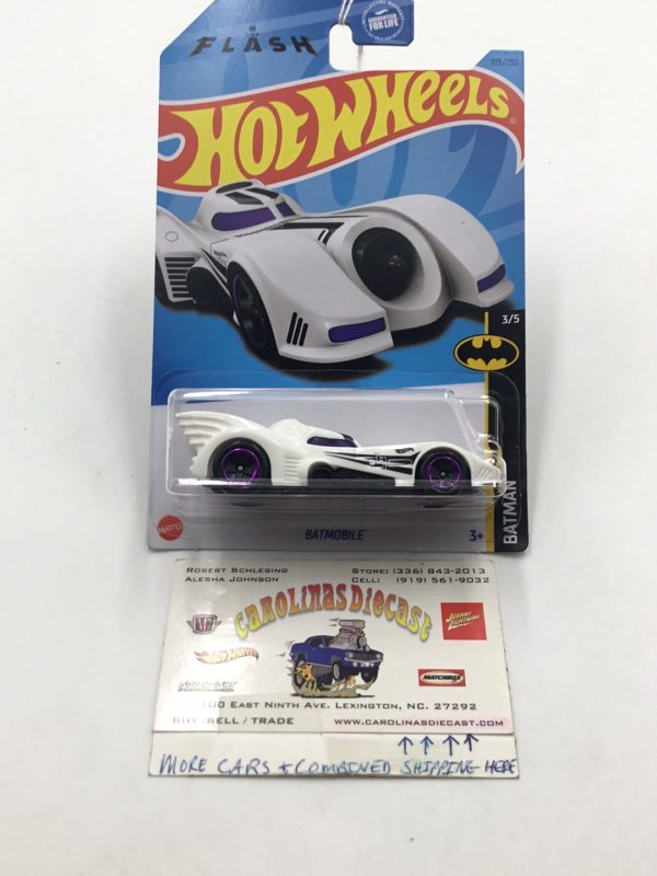 2023 hot wheels #103 Batmobile white the flash AA3 Online Hot Sale