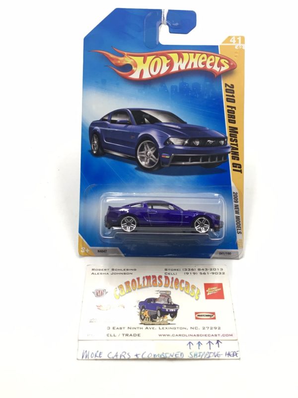 2009 Hot Wheels #41 2010 Ford Mustang GT Blue JJ3 Fashion