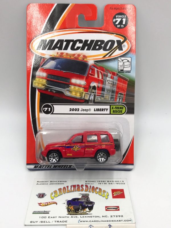 matchbox #71 2002 Jeep Liberty VHTF BB2 Sale