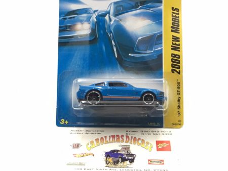 2008 Hot wheels #1 2007 Shelby GT-500 Blue MM4 Fashion