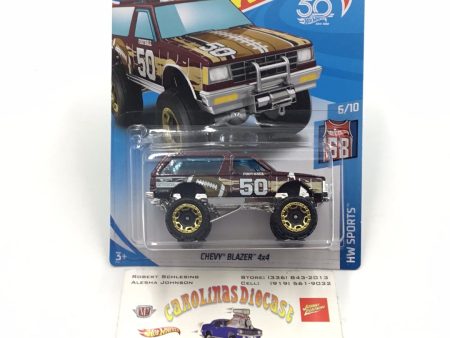 2018 Hot Wheels #6 Chevy Blazer 4x4 Brown Kmart Exclusive 237G on Sale