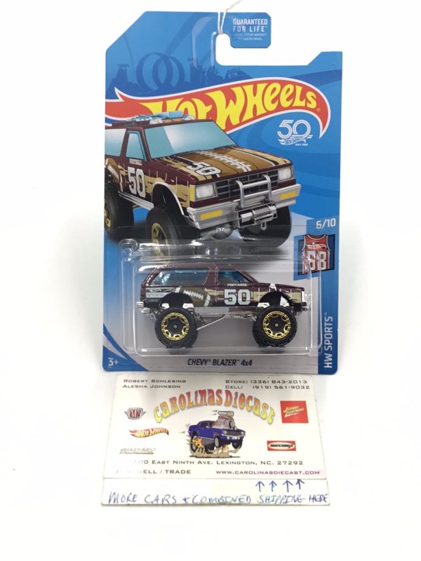 2018 Hot Wheels #6 Chevy Blazer 4x4 Brown Kmart Exclusive 237G on Sale