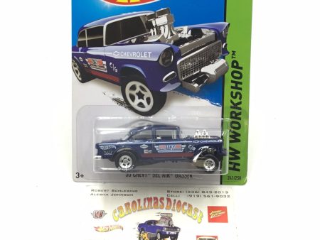 2014 hot wheels super treasure hunt 1955 Chevy Bel Air Gasser #241 W Protector Discount