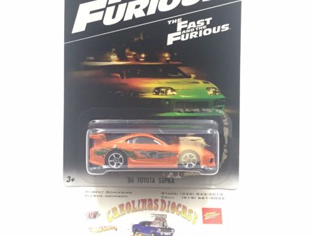 Hot wheels fast and furious 94 Toyota supra orange #1 1 8 W Protector VHTF Online Hot Sale