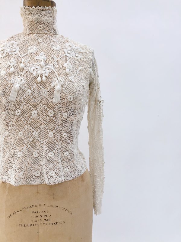 Antique Crochet Irish Lace Top - XS S Sale