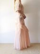 Vintage Peach Silk Layered Dress - S M on Sale