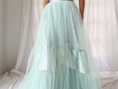 1950s Seafoam Tulle Gown - XS Hot on Sale