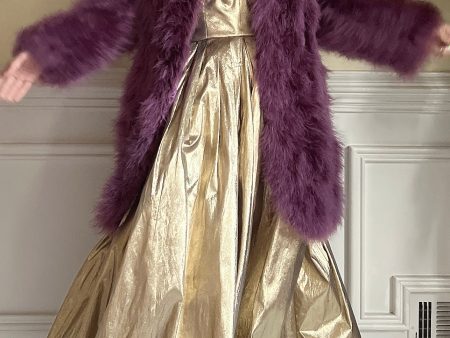 1950s Purple Feather Jacket Coat - M Hot on Sale