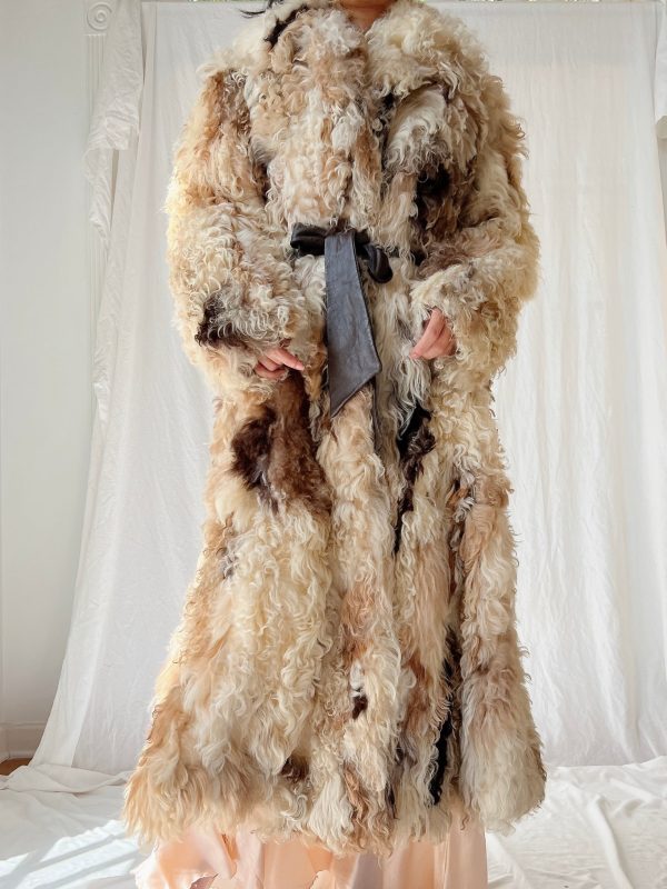 1970s Rare Sheared Curly Lamb Coat - M Supply