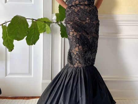 Vintage Strapless Gown - XS Fashion