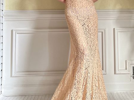 1930s Peach Lace Gown - S Sale