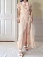 1930s Peach Needle Lace Dressing Gown  - XS S Hot on Sale