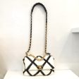 Chanel Vintage 19 Two Tone Cotton & Leather Bag Online Sale