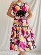 Vintage Floral Dropped Waist Dress - XS S Online