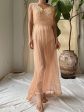 1930s Peach Silk Chiffon Gown -S M For Discount