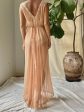 1930s Peach Silk Chiffon Gown -S M For Discount