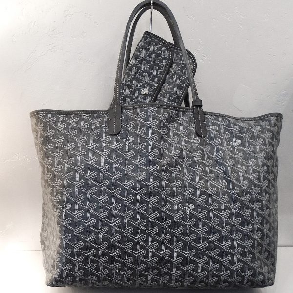 Goyard Dark Gray Light Gray Saint Louis PM With Snap Wallet Discount