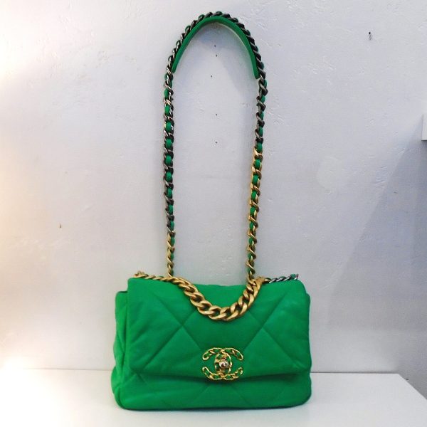 Chanel Vintage 19 Green Lambskin Online Hot Sale