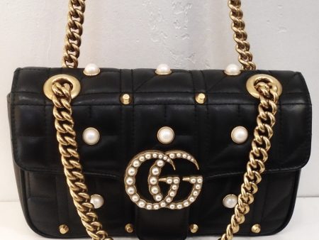 Gucci Vintage Marmont Faux Pearl Shoulder Bag Hot on Sale