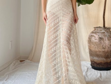 1930s Needle Lace Gown - S For Cheap