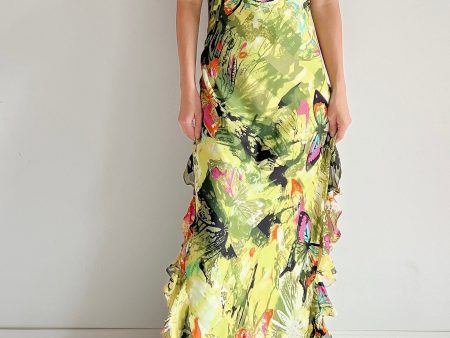 Y2K Silk Halter Butterfly Gown - M Online Sale