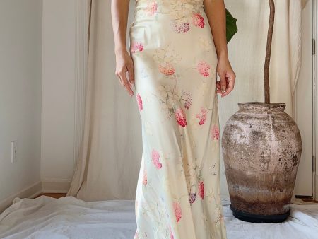 1930s 2-Piece Satin Floral Set - M on Sale