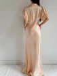 1930s Peach Silk Charmeuse Gown - M For Sale