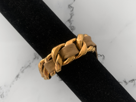 Chanel Bracelet Gold-Plated with Leather Online now