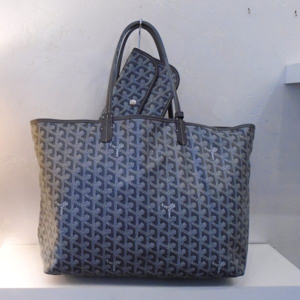 Goyard Dark Gray Light Gray Saint Louis PM With Snap Wallet Discount