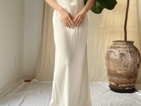 Y2K Silk Embroidered Slip - M For Sale