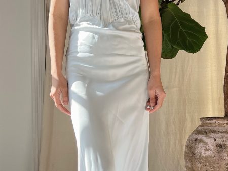 1930s Blue Satin Slip Dress - M For Cheap