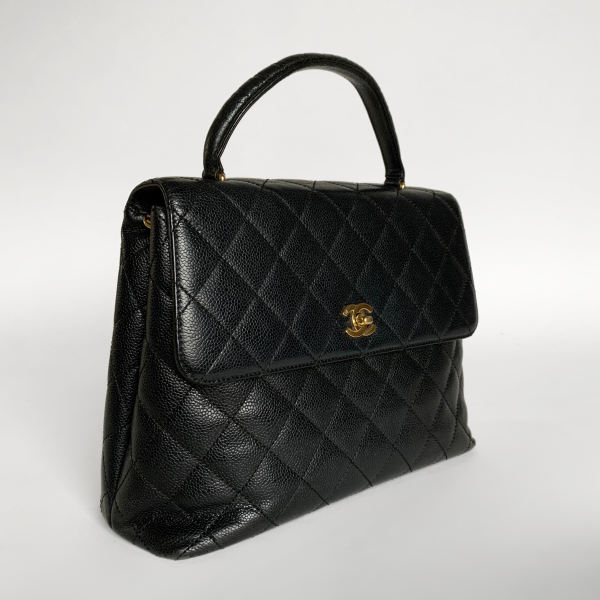 Chanel Coco Top Handle Bag Caviar Leather Discount