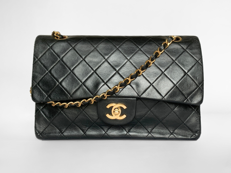 Chanel Classic Double Flap Bag Medium Lambskin Leather Fashion