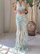 Y2K Silk Jellyfish Hem Gown - S M For Sale