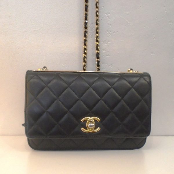 Chanel Vintage Black Lambskin WOC Cheap