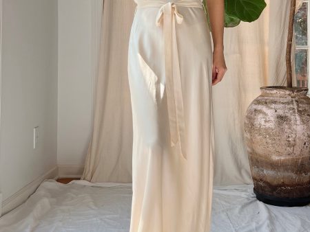 1930s Silk Charmeuse Slip Dress - S Discount