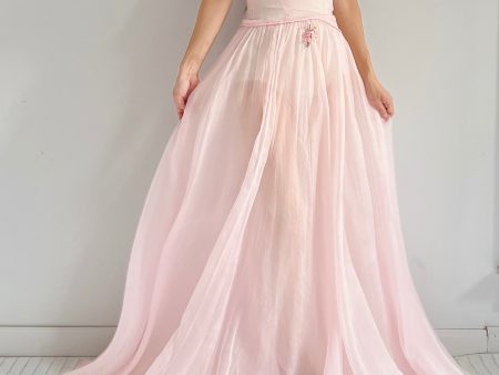 1930s Pink Organdy Dress - XXS Hot on Sale