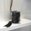 Chanel Vintage Matelasse Lambskin Bag w Tassel For Sale