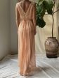 1930s Peach Silk Chiffon Gown -S M For Discount