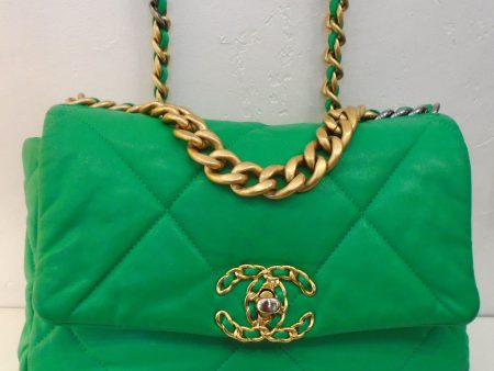 Chanel Vintage 19 Green Lambskin Online Hot Sale