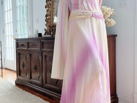 Yellow and Lilac Ombré Gown - M on Sale