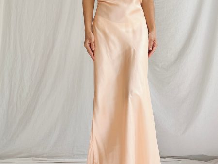 1930s Peach Silk Slip Dress - S on Sale