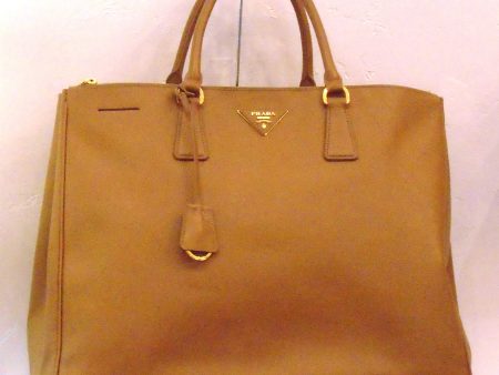 Prada Caramel Saffiano Leather Large Tote For Sale