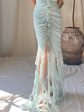 Y2K Silk Jellyfish Hem Gown - S M For Sale