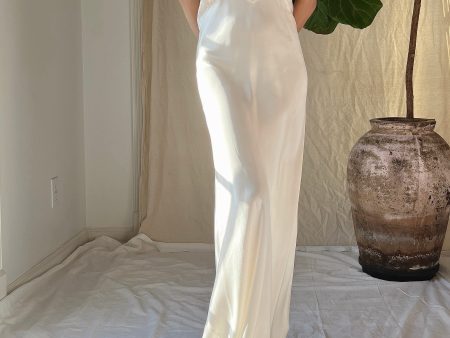 1930s Ivory Satin Dress - S Online Hot Sale