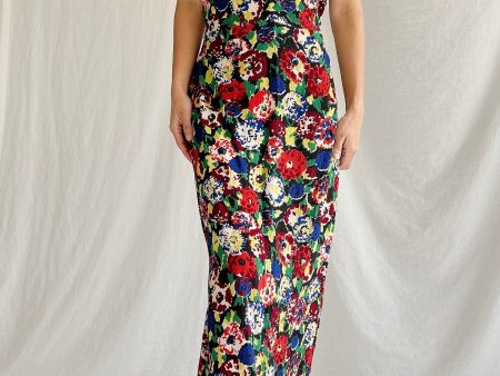 1930s Silk Floral Dress - S Cheap