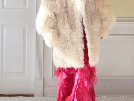 Vintage Mongolian Sheared Lamb Coat - M L Online Sale