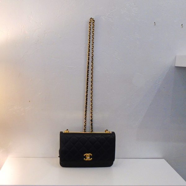 Chanel Vintage Black Lambskin WOC Cheap