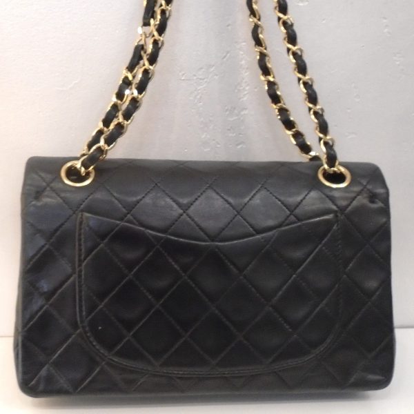 Chanel Vintage Black Lambskin Double Flap 23 Online Sale