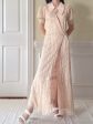 1930s Peach Needle Lace Dressing Gown  - XS S Hot on Sale